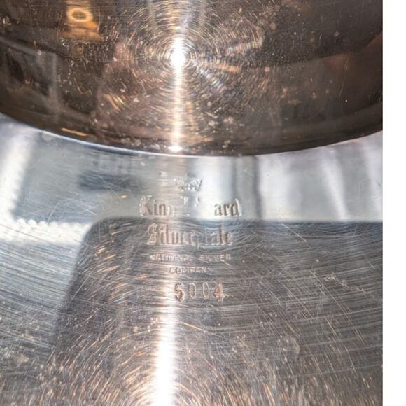 Vintage/Antique King Richard Silver Plate Large Heavy Footed Meat Platter - Picture 4 of 6